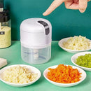 Mini Processador Elétrico de Alimentos Recarregável de - Aço Inox