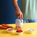 Mini Processador Elétrico de Alimentos Recarregável de - Aço Inox