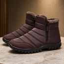 Bota Masculino de Neve com Zíper - Impermeável, Antiderrapante e Quente para Inverno