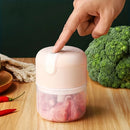 Mini Processador Elétrico de Alimentos Recarregável de - Aço Inox
