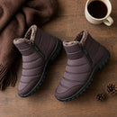 Bota Masculino de Neve com Zíper - Impermeável, Antiderrapante e Quente para Inverno