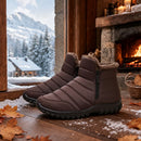 Bota Masculino de Neve com Zíper - Impermeável, Antiderrapante e Quente para Inverno